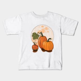 Pumpkin Moon green Kids T-Shirt